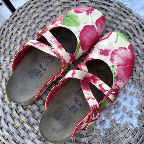 Birki’s by Birkenstock Women's 8 US 39 EU Maria Floral slip on Clogs Open Heel - Picture 3 of 15